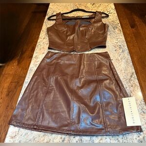 Paper Crane Brown Skirt